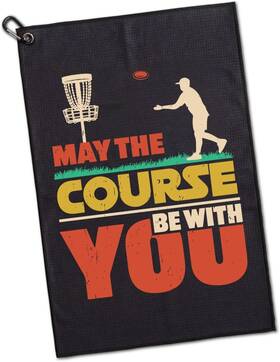 Ggt016 Geygie May The Course Be With You Printed Microfiber Golf 23.6x15.7 Inches Black