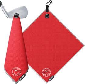 Ghost Golf 850048997004 Magnetic Towel Greenside - Premium Ultra-absorbent Red