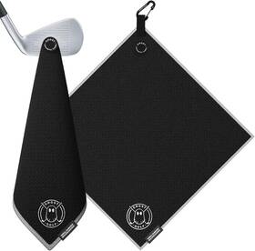 Ghost Golf 850048997578 Magnetic Towel Greenside - Premium Ultra-absorbent Black