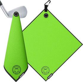 Ghost Golf 850048997707 Magnetic Towel Greenside - Premium Ultra-absorbent Neon Green
