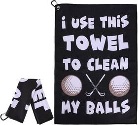 Fnsc6eq2n Giantree 583354 1 Funny Printed Golf Towel For Men Microfiber Black