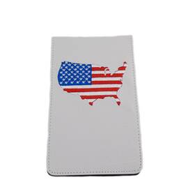 Go To Caddie 680226511322 New White Usa Embroidered Yardage Book/scorecard Holder