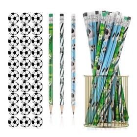 Goldhik 652042753651 60 Pcs Soccer Pencils And Football 1 Count Pack Of 30 White