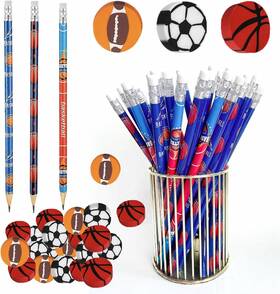 Pencil-30 Goldhik 30 Pcs Sports Pencils And Ball 1 Count Pack Of Black