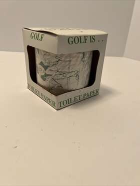 Tp-19th Golf Gifts & Gallery Inc. Gallery/19th Hole Ftgolf Is...ft Humorous/joke Roll Of Toilet Paper Vtg