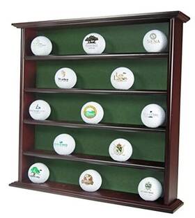 Uc625 Golf Gifts & Gallery Mahogany Ball Display Cabinet - Displays Up To 25 Balls