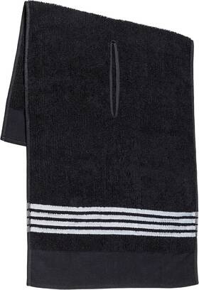 Golf Guys 686294559662 The Tour Towel Large Caddy 19 Inch X 44 Black With White Stripes