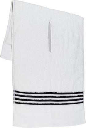Golf Guys 686294559716 The Tour Towel Large Caddy 19 Inch X 44 White With Black Stripes