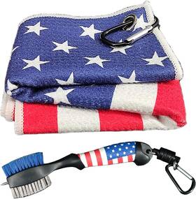 Golfupp 768497248397 Golf Club Brush And Amercian Flag Towels Groove