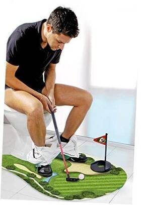 80809 Goodlysports Toilet Golf Game-practice Mini In Any Restroom/bathr