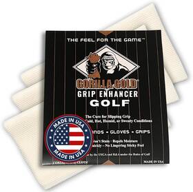 Gorilla Gold 198715257052 Grip Enhancer Tacky Towel - Pack Of 3 Golf Tennis White