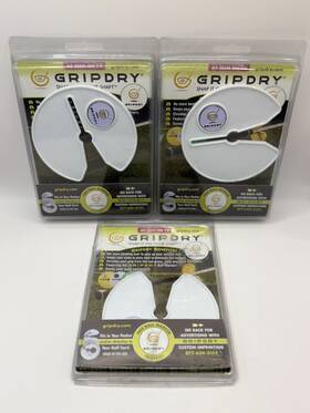 Gripdry 699618999235 Nib 3 Packs Grip Dry White Golf Club Rest W Ball Marker Snaps On Shaft