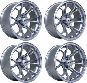 19-353 Gtw Spyder 15 Inch Machined/silver Aluminum Golf Cart Wheel 3 4 Offset Set