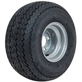 A19-141 Gtw Golf Cart Tire Wheel Assembly 8 Inch Topspin Sawtooth With Silver Steel Set Of 4