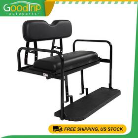 Go18011o575dt Gtw Mach3 Rear Flip Seat For Ezgo Txt Golf Carts 1994.5 And Up - Black Cushions