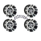 Gtw Vampire Machined Black Golf Cart Wheels Includes Lugs Caps