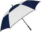 8504 Haas-jordan Double Canopy Hurricane 62 Manual Open Golf Umbrella Navy Whi 817967008556