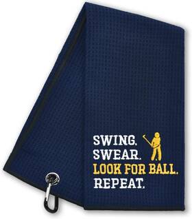 Grm018 Hafhue Swing Swear Look For Ball Repeat Funny Embroidered 23.6 X 15.7 In L