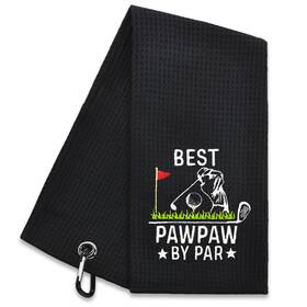 Grm075 Hafhue Best Pawpaw Par Embroidered Golf Towel For 15.8 X 23.6 In Black 12