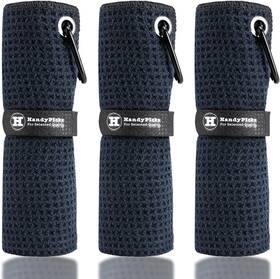 Handy Picks 732688449306 Microfiber Golf Towel 16 Inch X With Carabiner Black