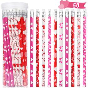 Hf2110013 Hinzer 50pcs Valentines Day Pencils For Kids 1 Count Pack Of 50 Black