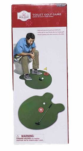 Htgift422235 Holiday Time Toilet Golf Game Novelty Lovers Gift New Putting Green Putter 2 Balls