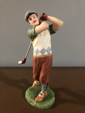 14003-99 Home Interiors Golfer Figurine Titled Inch Hole In One Vintage Clothing