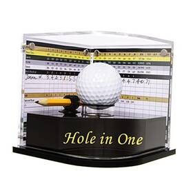 Hy240101 Hongyiyuanpin Golf Ball Display Case For Hole-in-one Golfer. Black Throne With Golden