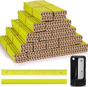 Honoson-rey8786 Honoson 200 Pcs Flat Construction Pencils With 1 Count Pack Of 202 Yellow
