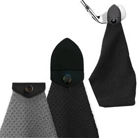 Indomon003 Indomon 738010636390 2 Pack Magnetic Golf Towel - Ball Marker With Medium Grey
