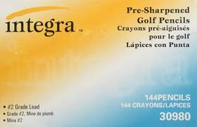 Ita30980 Integra Golf Pencil 3-1/2-inch Pre Sharpened 144 Count Pack Of 1 Yellow