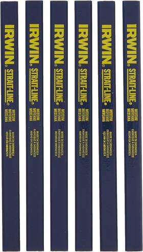 66400 Irwin Tools Carpenter Pencil Medium Lead 6 Count Pack Of 1 Multi