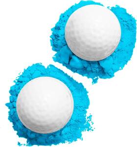 J&m Gender Reveal 640716279293 Golf Ball For Baby Showers And Parties. All Natural Blue