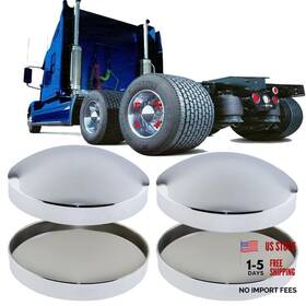 Jianxiaoguo Jg-014 4 Pcs Chrome 8 Inch Hub Caps Dome Metal Semi Truck Rear Wheel