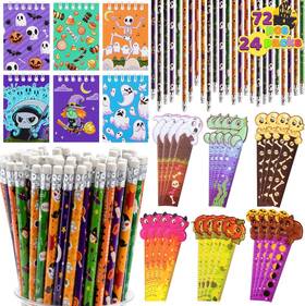 14968 Joyin 72 Pcs Halloween Assorted Stationery Set 24 Packs Orange