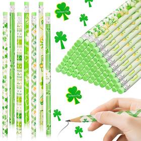Jremreo 769326759022 48 Pack St. Patricks Day Themed Pencils 12 Styles Green
