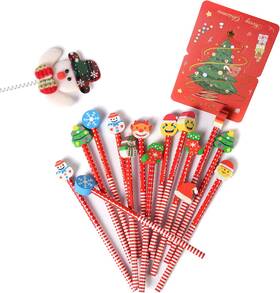 0515 Jsehchya 27pcs Pencils With Christmas Top Eraser For 1 Count Pack Of 27 Multicolor