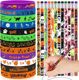 7722 Junebrushs 72pcs Halloween Pencils Silicone Bracelets 1 Count Pack Of 72