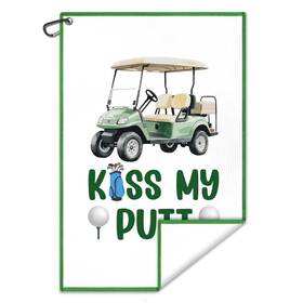 Sgt019 Juoqg Kiss My Golf Towel Funny Bag With Clip Golfing White5