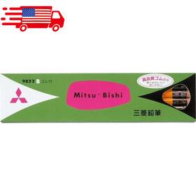 K9852b  Mitsubishi Pencil 9852 B With Eraser 1 12 Count Pack Of Black