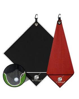 Keruike 750027621398 Magnetic Golf Towel 2 Pack 20 Inch X Inches Black&red 2pack