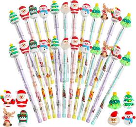 Dk583m1p1 Kimober 24pcs Christmas Pencils Xmas Multi 1 Count Pack Of 24 Multicolor