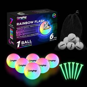 Kt-ga195-sl6 Kingtop Upgraded Rainbow Flash- Multicolor Flashing- Impact Activated- 6pack