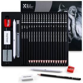 Kb-sp24-pa Kird Barken 24pcs Professional Sketch Pencil Set 1 Count Pack Of 24 Black