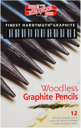 Fa8911.12 Koh-i-noor Progresso Woodless Graphite Pencil Set 1 Count Pack Of Black