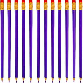 Lcp125 Lcpqmzgh 60 Pcs Erasable Checking Pencils Pre-sharpened 1 Count Pack Of Purple