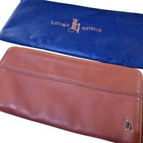 Lk708026c-2bt Links & Kings And Golf Glove Keeper British Tan Leather Crown Nelson Cup Logo New