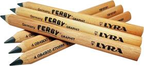 L1810101-6 Lyra Ferby Short Tri Grip Triangular Children 1 Count Pack Of 6 Graphite