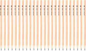 240704 M&g Triangular Wooden Hb Graphite Pencils 24 Pack For Classroom And Wood Color