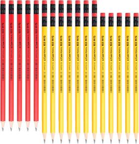 Awp32102-tc-24 M&g Wood-cased 2b Pencils 1 Count Pack Of 24 Yellow Red Hexagonal